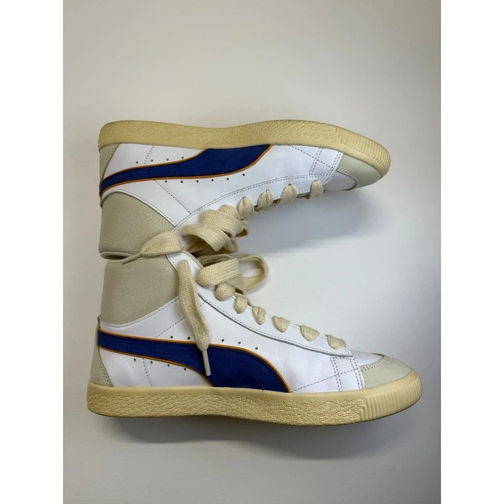 Puma Clyde Mid BBall 391335-01 Men's Sneakers 10 White New‎ York Worldwide Shoes